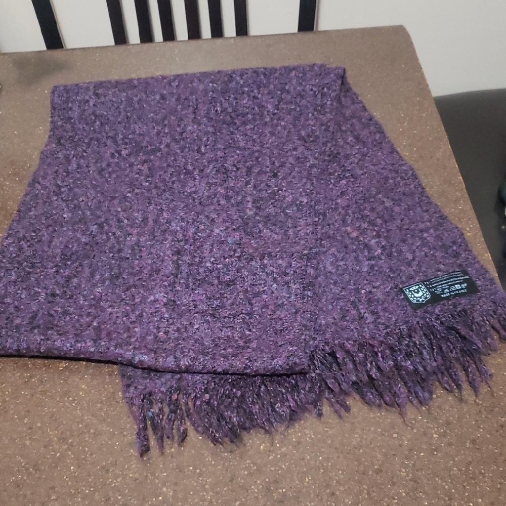 Purple Textured Scarf. 57" x 11".